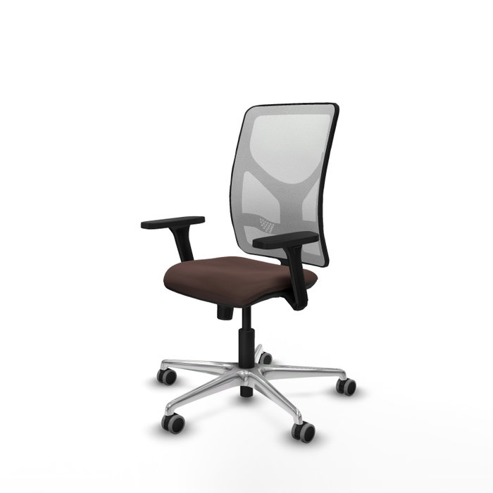 PIQUERAS Y CRESPO Silla de oficina Motilla con mecanismo Sincro, Marrón oscuro y Blanco PIQUERAS Y CRESPO Silla de oficina Motilla con mecanismo Sincro, Marrón oscuro y Blanco