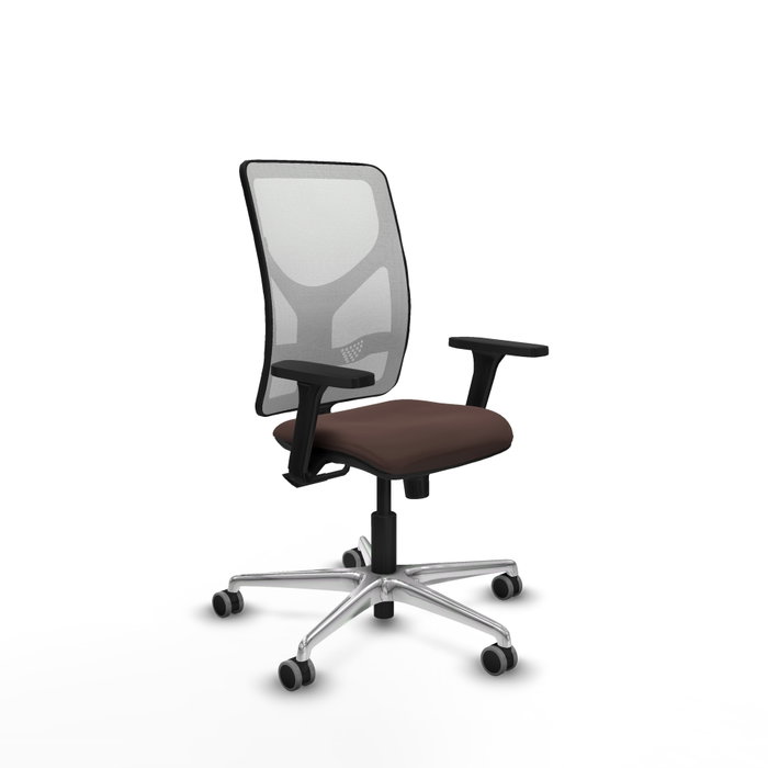 PIQUERAS Y CRESPO Silla de oficina Motilla con mecanismo Sincro, Marrón oscuro y Blanco PIQUERAS Y CRESPO Silla de oficina Motilla con mecanismo Sincro, Marrón oscuro y Blanco