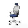 PIQUERAS Y CRESPO Silla de oficina Jorquera Azul marino/Blanco