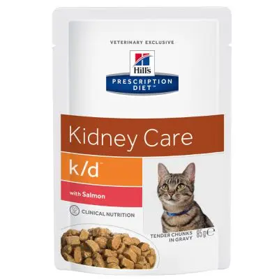 Hill's Prescription Diet Feline K-D Salmón Pouch Caja 12x85 gr Alimento Húmedo para Gatos con Enfermedad Renal Hill's Prescription Diet Feline K-D Salmón Pouch Caja 12x85 gr Alimento Húmedo para Gatos con Enfermedad Renal