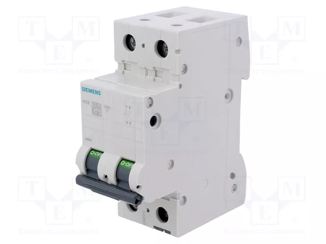 SIEMENS 5SL4206-7 Interruptor magnetotérmico 2 polos 6A 10kA SIEMENS 5SL4206-7 Interruptor magnetotérmico 2 polos 6A 10kA