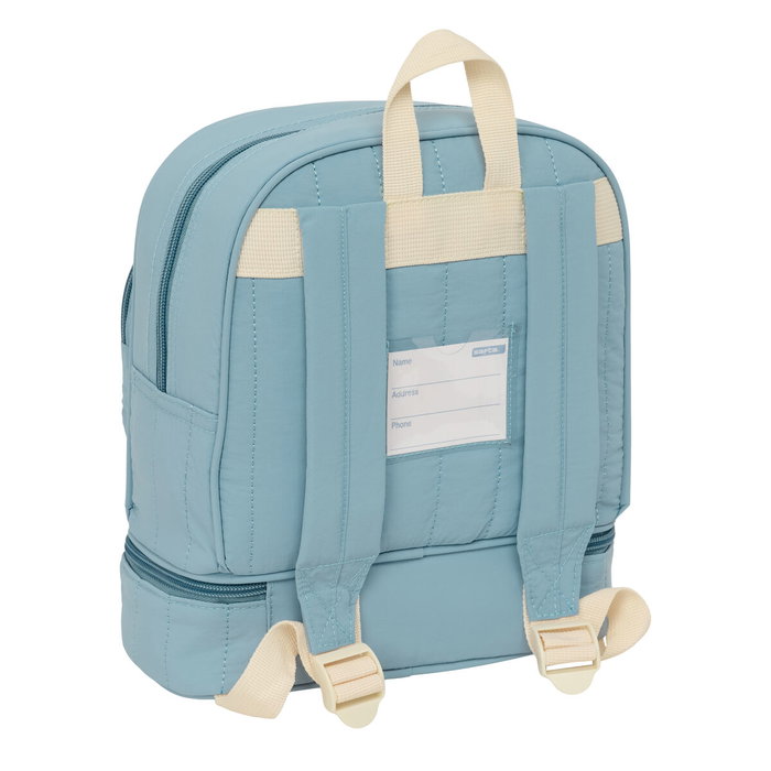 Mochila Escolar Safta Elefante Azul 22 x 27 x 10 cm
