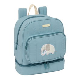 Mochila Escolar Safta Elefante Azul 22 x 27 x 10 cm