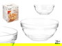 Vivalto Bol Vidrio Apilable Transparente 14 cm Capacidad 400 ml (Set de 48)