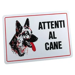 Ferplast Cartel Attenti Al Cane Blanco 4UD