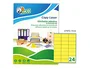 Tico Etiquetas Adhesivas Amarillo Fluorescente 70x36 mm Caja 70 Hojas
