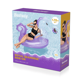 Bestway Figura Hinchable Caballito de Mar con Asas 170x120 cm Playa y Piscina 41505