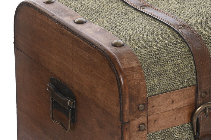 Baul Tropical DKD Home Decor Verde Multicolor 43.5 x 42 x 60 cm Set de 3