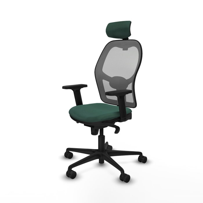 PIQUERAS Y CRESPO Silla de oficina Jorquera con mecanismo Sincro, Verde botella y Gris PIQUERAS Y CRESPO Silla de oficina Jorquera con mecanismo Sincro, Verde botella y Gris