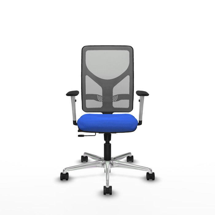 PIQUERAS Y CRESPO Silla de oficina Motilla con mecanismo Sincro/Traslack Azul y Gris
