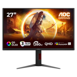 AOC G4 Q27G4ZD Monitor Gaming 27 Pulgadas QHD 2560x1440 QD-OLED 0.03 ms 280 Hz AMD FreeSync HDR400 NegRojo