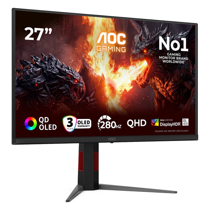 AOC Q27G4ZD Monitor Gaming QD-OLED 27 pulg QHD 280Hz