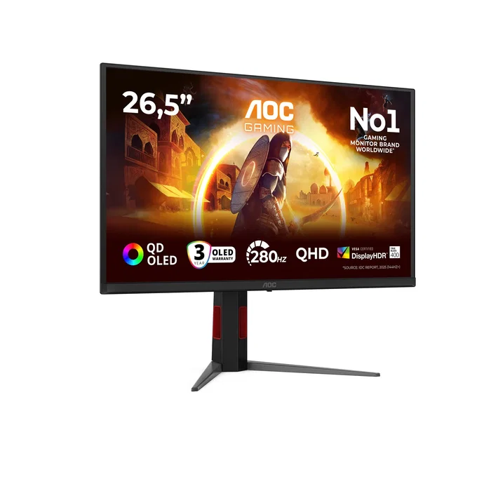 AOC G4 Q27G4ZD Monitor Gaming QD-OLED QHD 280Hz 27 pulgadas