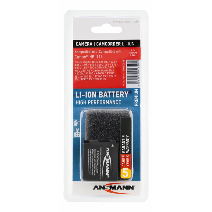Ansmann A-Can NB-11L Batería recargable 600 mAh