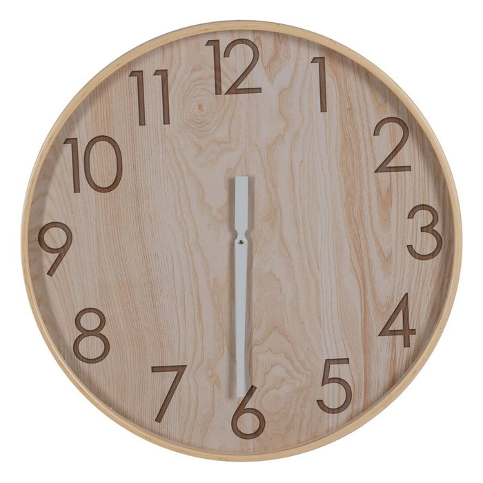 Ixia Reloj de Madera Natural Decoración 60 x 60 x 5,50 cm