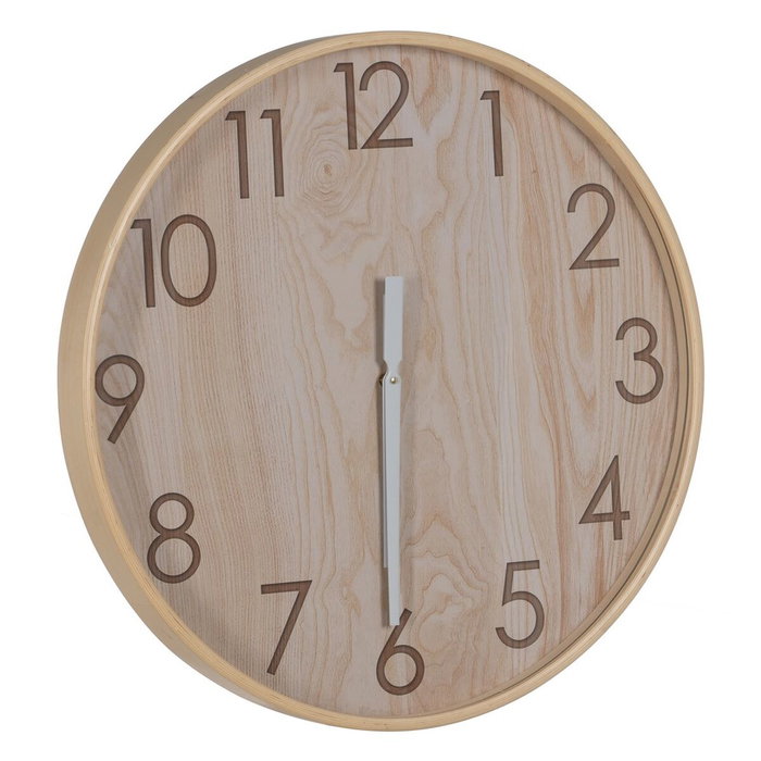 Ixia Reloj de Madera Natural Decoración 60 x 60 x 5,50 cm
