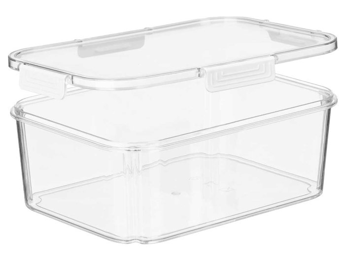 Leknes Fiambrera Rectangular Hermética Blanca 460ml 15 x 6.5 x 11 cm (Set de 24)