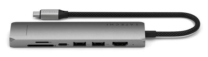 Satechi Adaptador USB-C Slim Multi-Port Hub 7 en 1, Gris Espacial