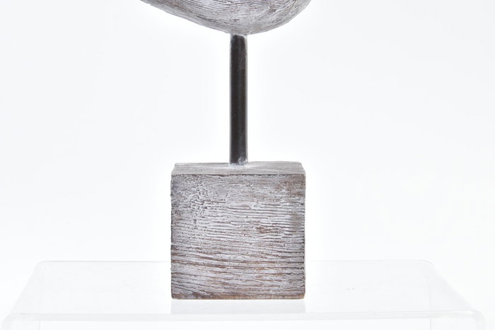 DKD Home Decor Figura de Gaviota Gris y Natural en Resina