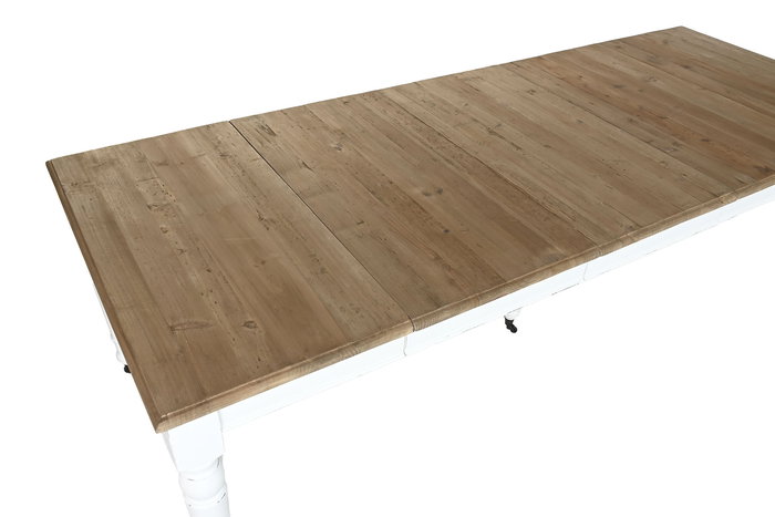 DKD Home Decor Mesa Comedor Mediterraneo Blanco Madera de Abeto 100 x 100 x 78 cm Extensible DKD Home Decor Mesa Comedor Mediterraneo Blanco Madera de Abeto 100 x 100 x 78 cm Extensible