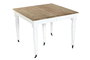 DKD Home Decor Mesa Comedor Mediterraneo Blanco Madera de Abeto 100 x 100 x 78 cm Extensible