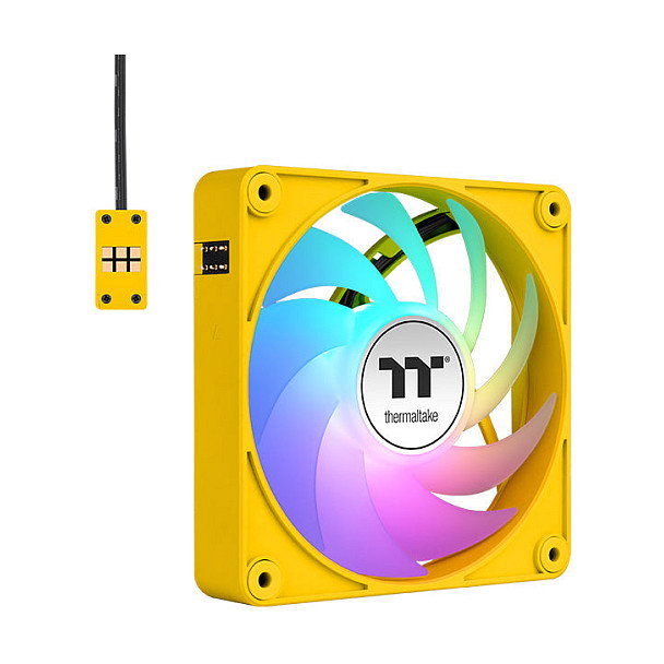 Thermaltake CT120 EX ARGB Ventilador PC Refrigeración Amarillo 120mm 3 Unidades