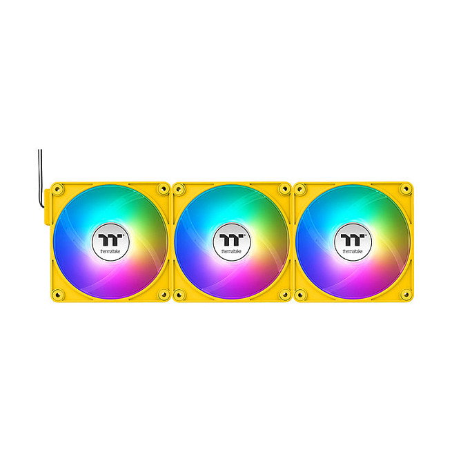 Thermaltake CT120 EX ARGB Ventilador PC Refrigeración Amarillo 120mm 3 Unidades