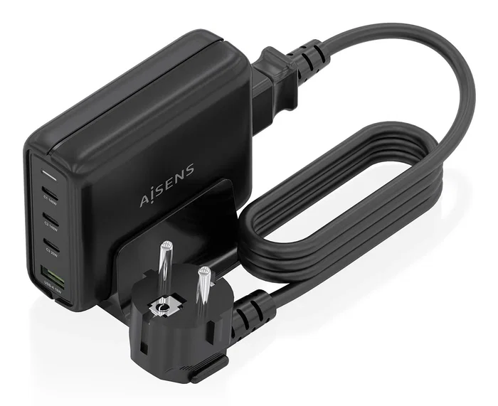 Aisens Cargador Sobremesa GaN 140W 3xUSB-C 1xUSB-A Negro ASCH-140W4P056-BK Aisens Cargador Sobremesa GaN 140W 3xUSB-C 1xUSB-A Negro ASCH-140W4P056-BK