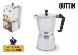 Quttin Cafetera de Aluminio de 12 Servicios para Inducción