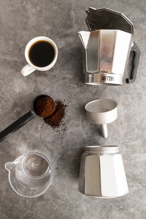 Quttin Cafetera de Aluminio de 12 Servicios para Inducción