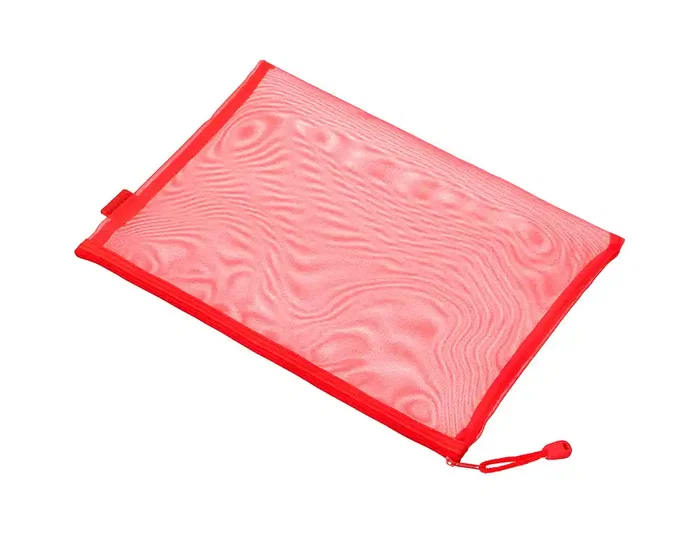 Liderpapel Bolsa Zipper Bag Poliéster Transpirable Multiusos DIN A5 Rojo 175x235x3 mm