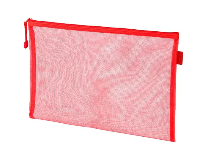 Liderpapel Bolsa Zipper Bag Poliéster Transpirable Multiusos DIN A5 Rojo 175x235x3 mm