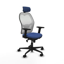 PIQUERAS Y CRESPO Silla de oficina Jorquera Azul Marino y Blanco