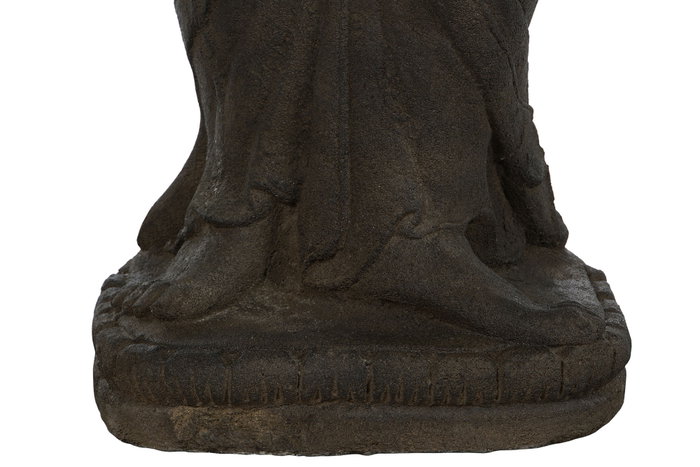 DKD Home Decor Figura de Diosa Javanesa en Cemento Gris Oscuro
