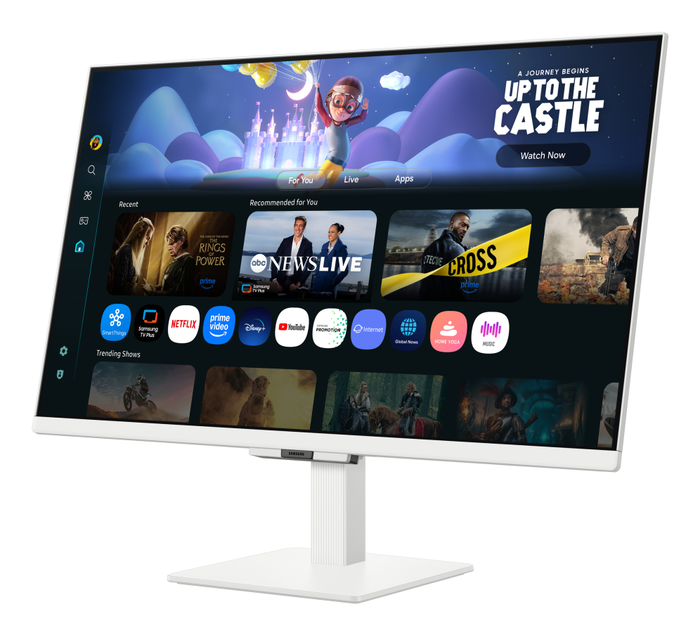Samsung M50F Monitor Smart M5 27" Full HD IPS HDR10 60Hz, Blanco, Altavoces, HDMI, USB, WiFi, Bluetooth 5.2, Soporte VESA, Modo Juego, Flicker Free