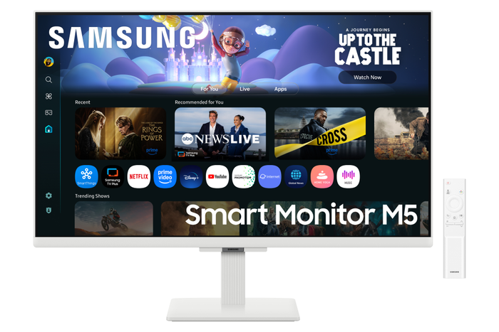 Samsung M50F Monitor Smart M5 27" Full HD IPS HDR10 60Hz, Blanco, Altavoces, HDMI, USB, WiFi, Bluetooth 5.2, Soporte VESA, Modo Juego, Flicker Free