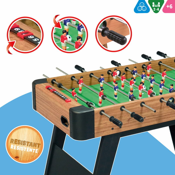 Color Baby Futbolín Madera Haya 121X61X81 Cm Color Baby Futbolín Madera Haya 121X61X81 Cm