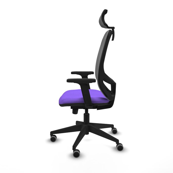 PIQUERAS Y CRESPO Silla de oficina Cilanco con mecanismo Sincro/Traslack, Tela Lila y Malla Gris PIQUERAS Y CRESPO Silla de oficina Cilanco con mecanismo Sincro/Traslack, Tela Lila y Malla Gris