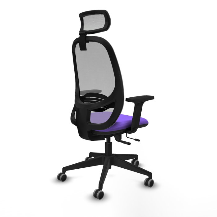 PIQUERAS Y CRESPO Silla de oficina Cilanco con mecanismo Sincro/Traslack, Tela Lila y Malla Gris PIQUERAS Y CRESPO Silla de oficina Cilanco con mecanismo Sincro/Traslack, Tela Lila y Malla Gris