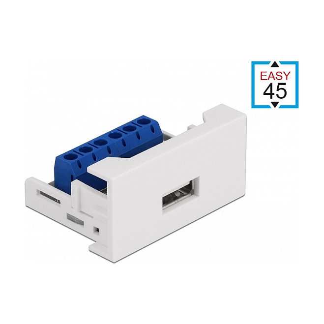DeLOCK Módulo Easy 45 USB 2.0 Tipo-A hembra a bloque de terminales DeLOCK Módulo Easy 45 USB 2.0 Tipo-A hembra a bloque de terminales
