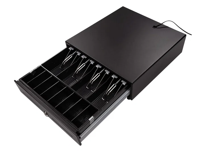 Seypos Cajon Portamonedas Eléctrico Negro 8 Monedas 4 Billeteros 330x335x105 mm Gaveta Extraíble Alta Calidad