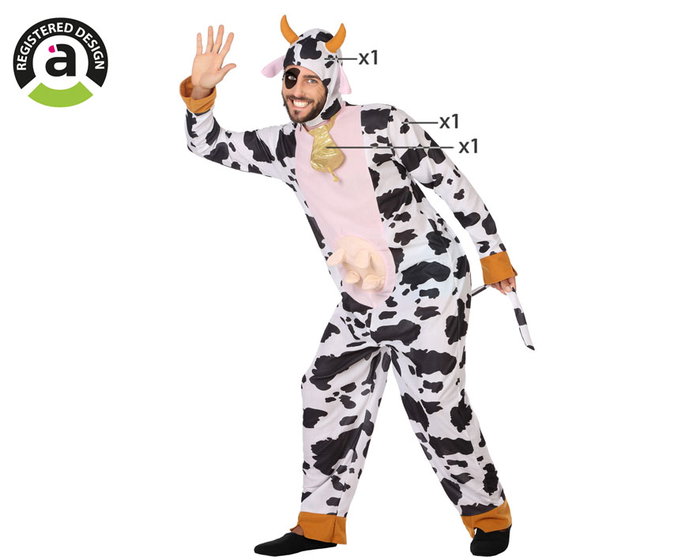 Disfraz Vaca Hombre Adulto XL Multicolor Disfraz Vaca Hombre Adulto XL Multicolor