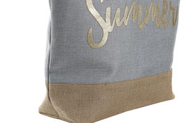 DKD Home Decor Bolso Mediterraneo Azul Beige 14 x 42 x 52 cm Set de 2 (6 Unidades)