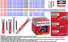 Fischer DUOPOWER 10x50 mm, 50 unidades