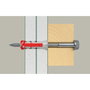 Fischer DUOPOWER 10x50, 50 unidades, Gris/Rojo