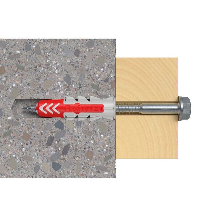 Fischer DUOPOWER 10x50, 50 unidades, Gris/Rojo Fischer DUOPOWER 10x50, 50 unidades, Gris/Rojo