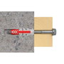Fischer DUOPOWER 10x50, 50 unidades, Gris/Rojo