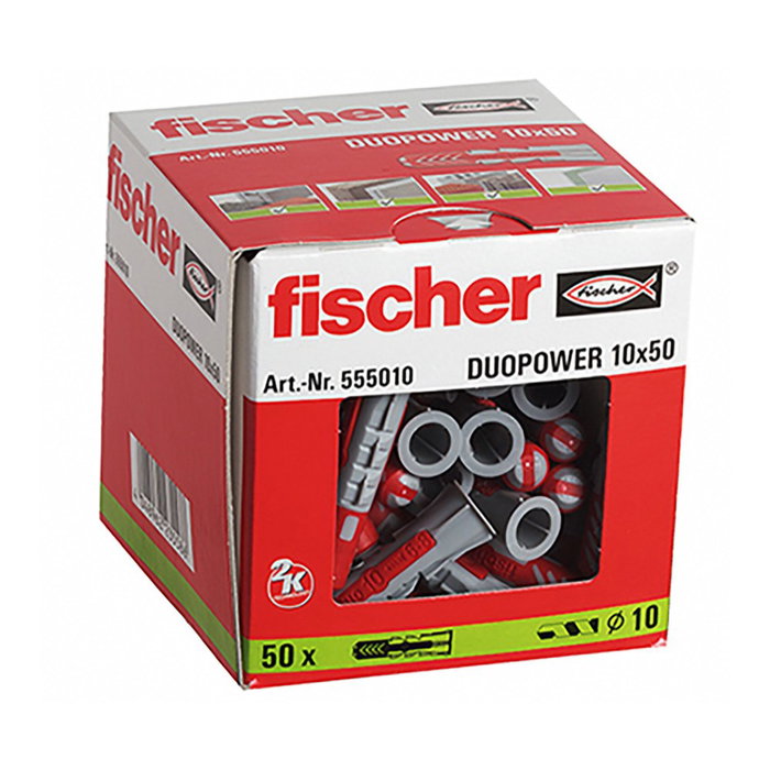 Fischer DuoPower 10x50 mm, 50 unidades