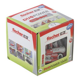 Fischer DuoPower Anclajes Universales de 10x50 mm, 50 Piezas, Referencia 10 x 50