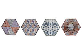 DKD Home Decor Salvamanteles de Dolomita Geométrico Multicolor